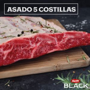 Asado 5 Costillas Congelado Swift Black 2,3 Kg aprox ($ x unidad)