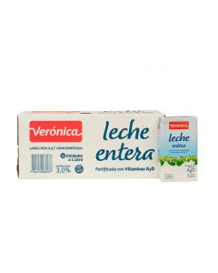 Leche Entera Larga Vida Veronica (12 x 1L)