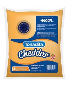 Queso Cheddar Fundido Tonadita Caja (2 Pouch x 3 Kg)