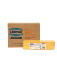 Queso Cheddar Feteado Milkaut Caja x 9,48 Kg (4x192 Fetas) - IMPORTADO