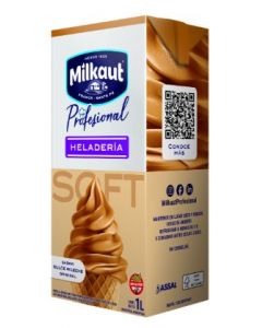 Mezclas P/Helados Soft Milkaut Profesional DDL Brick Pack (12 x 1 Lt)